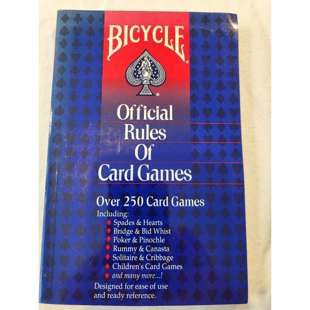 Bicycle "Official Rules Of Games" Over 250 Card Game Rules, Very Good Cond